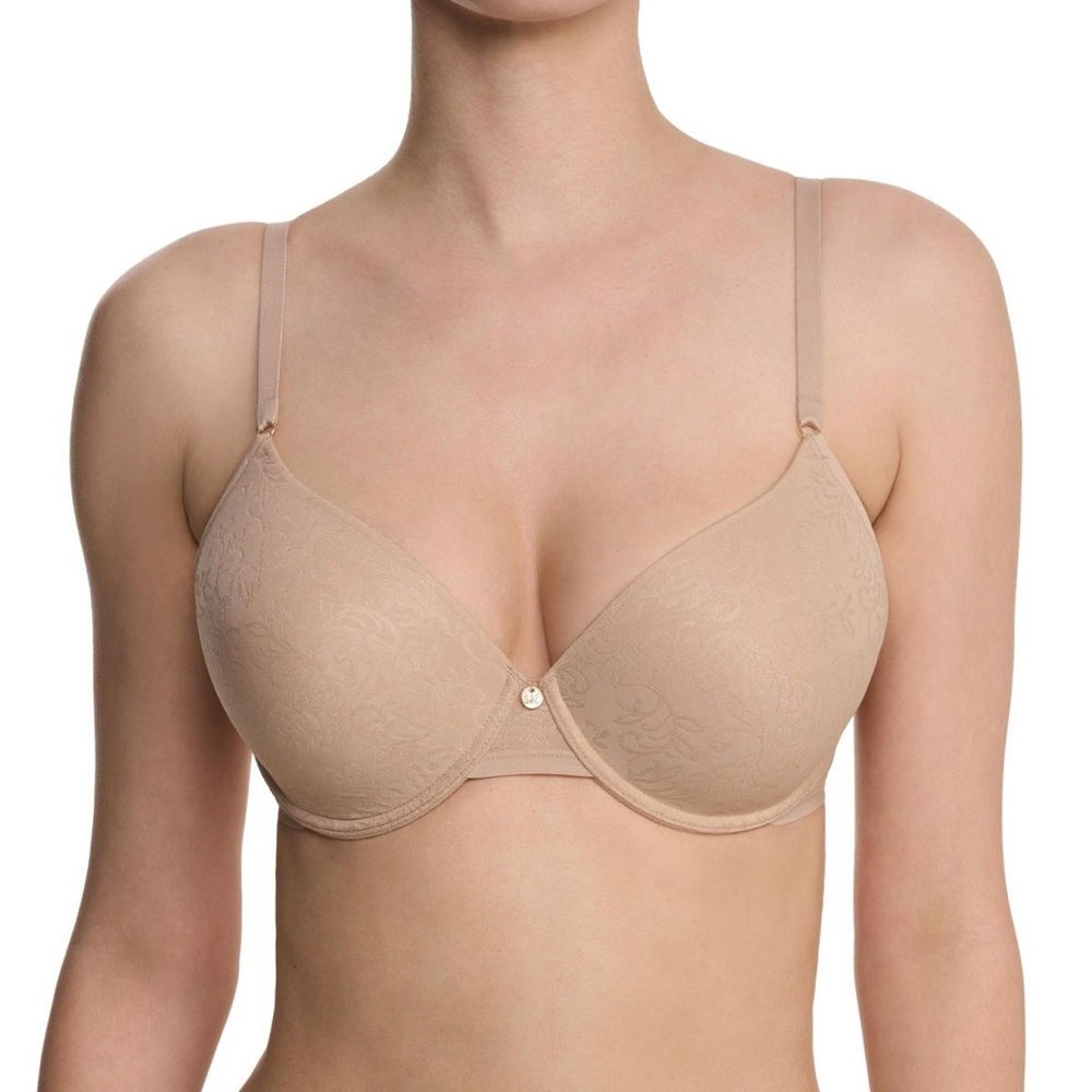 Natori Sheer Jacquard Underwire Bra - Size 34B - shade “Cafe” - NWT